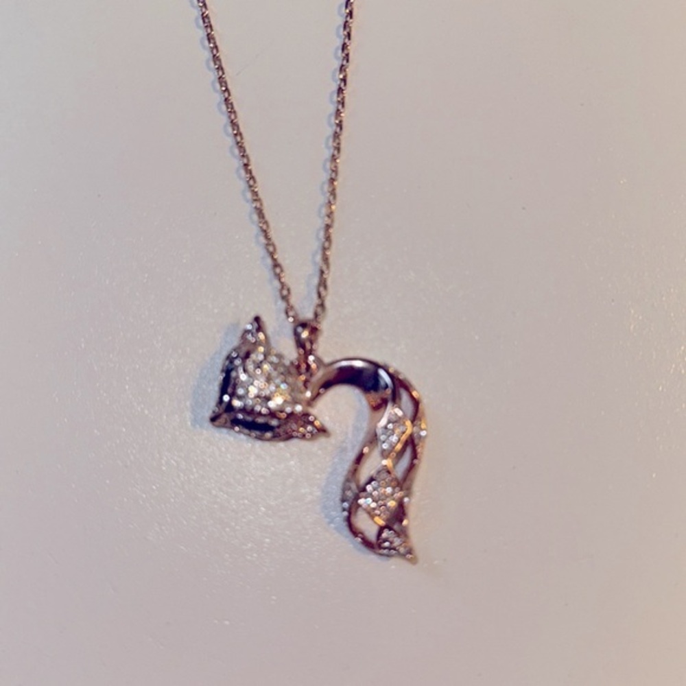 Fox 🦊 Necklace  Adjustable Rose Gold Colored Chain